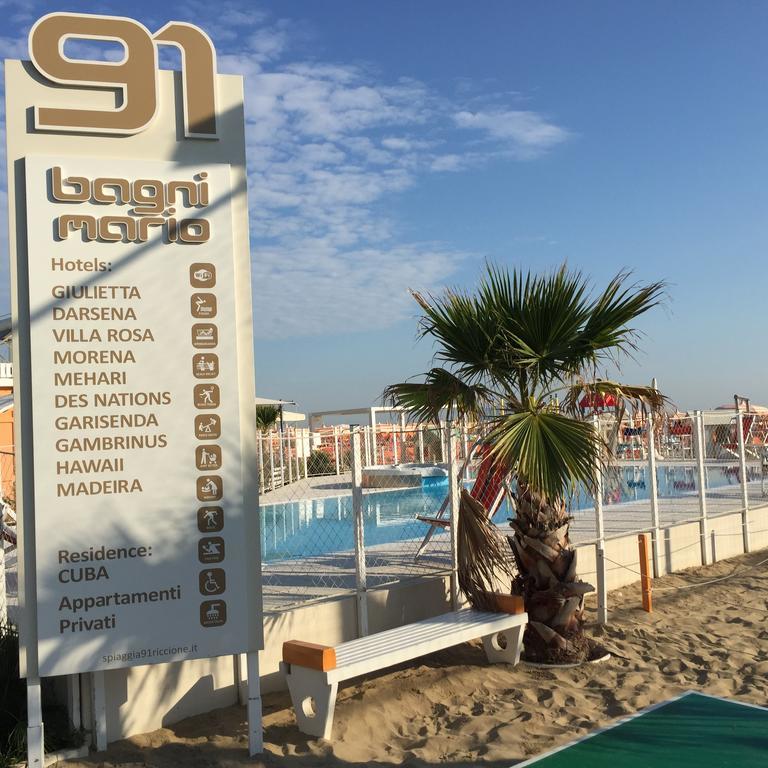 Hotel Mehari Riccione Bagian luar foto